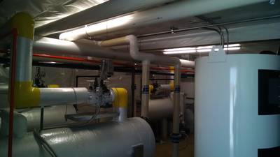 CO2 scrubber piping
