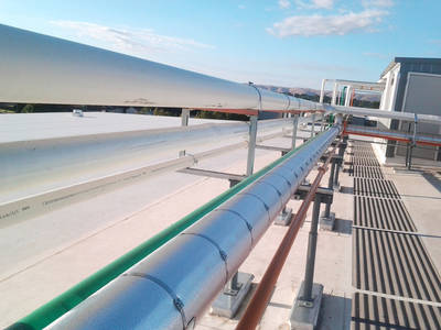 CO2 scrubber piping